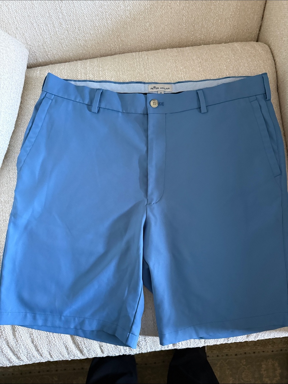 Peter Millar Light Blue Flat-Front Men's Shorts